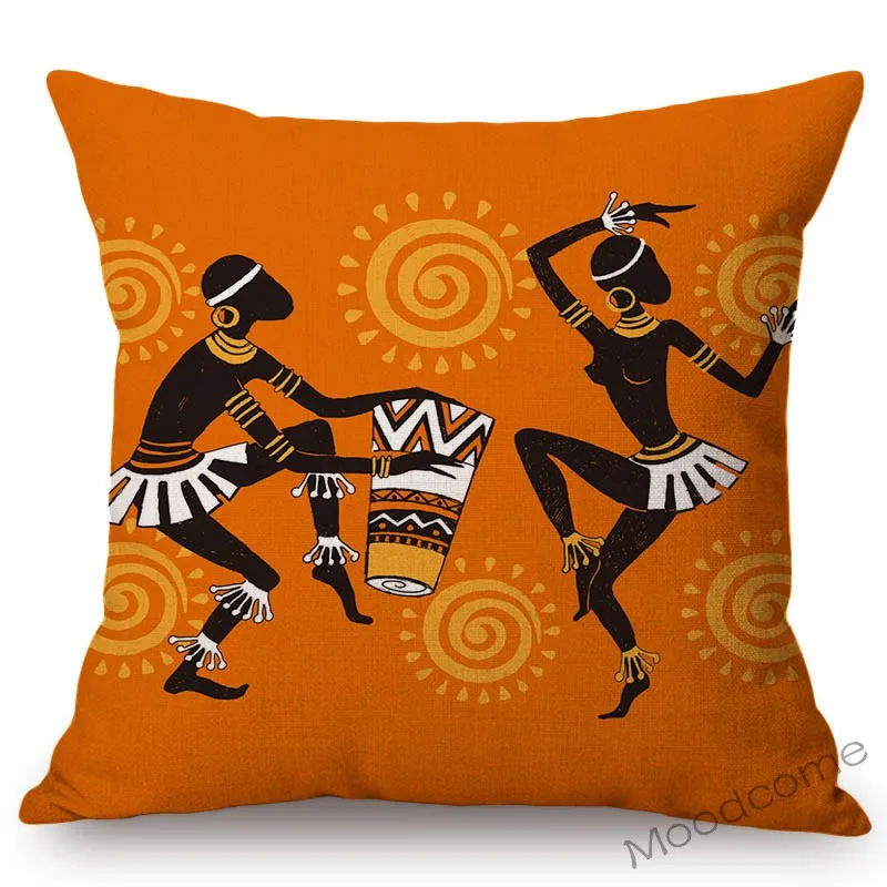 Классический Африканский Племенной танцующий женский чехол на диванную подушку
