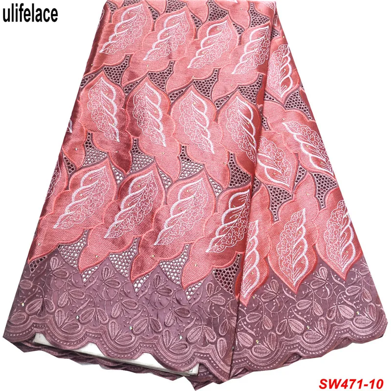 

High Quality Swiss Voile Laces In Switzerland African Dry Cotton Lace Fabric Beautiful Leaf Burgundy Nigerian Voile Lace SW-471