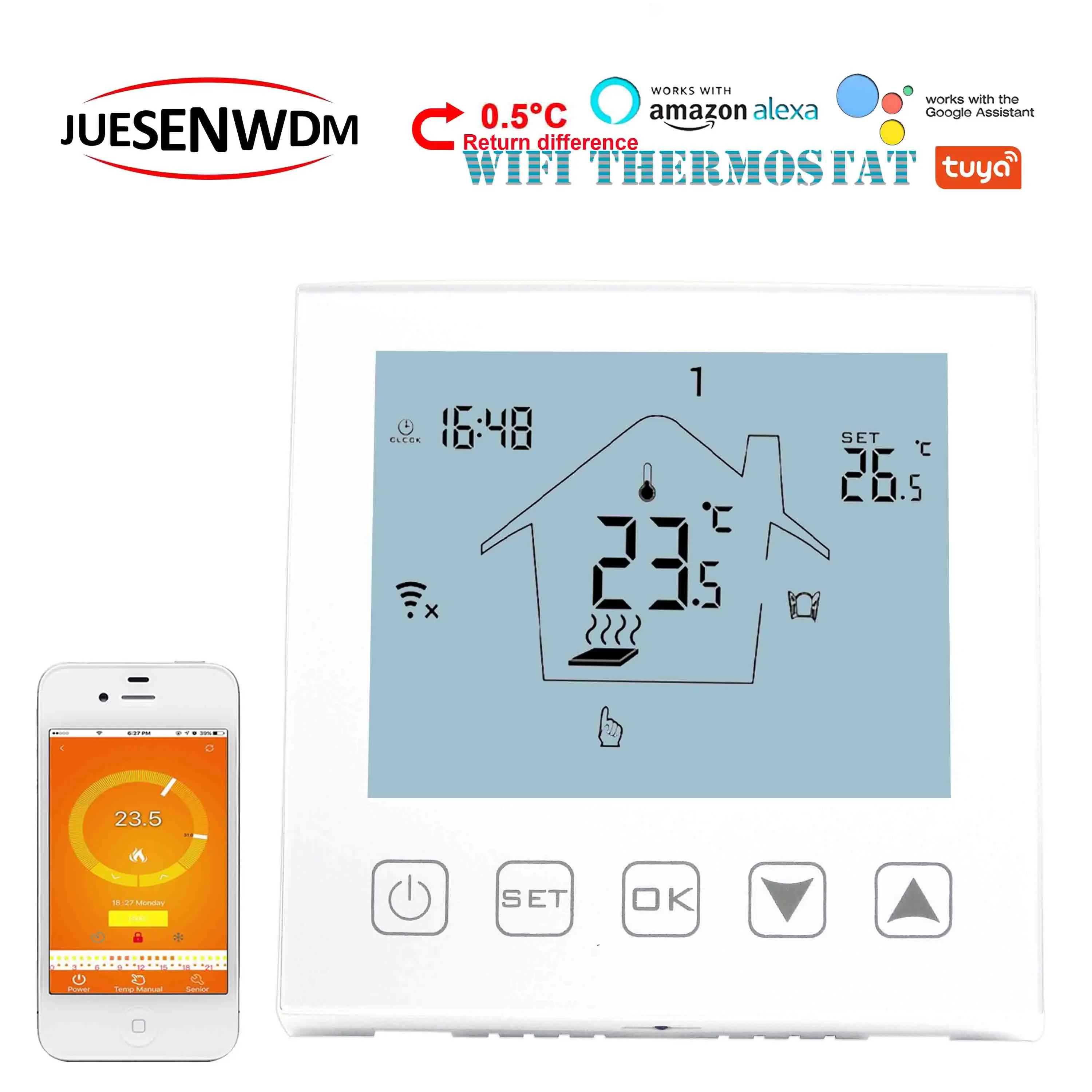 ЕС 0 5 ℃ обратная разница программируемый контроллер температуры wifi термостат