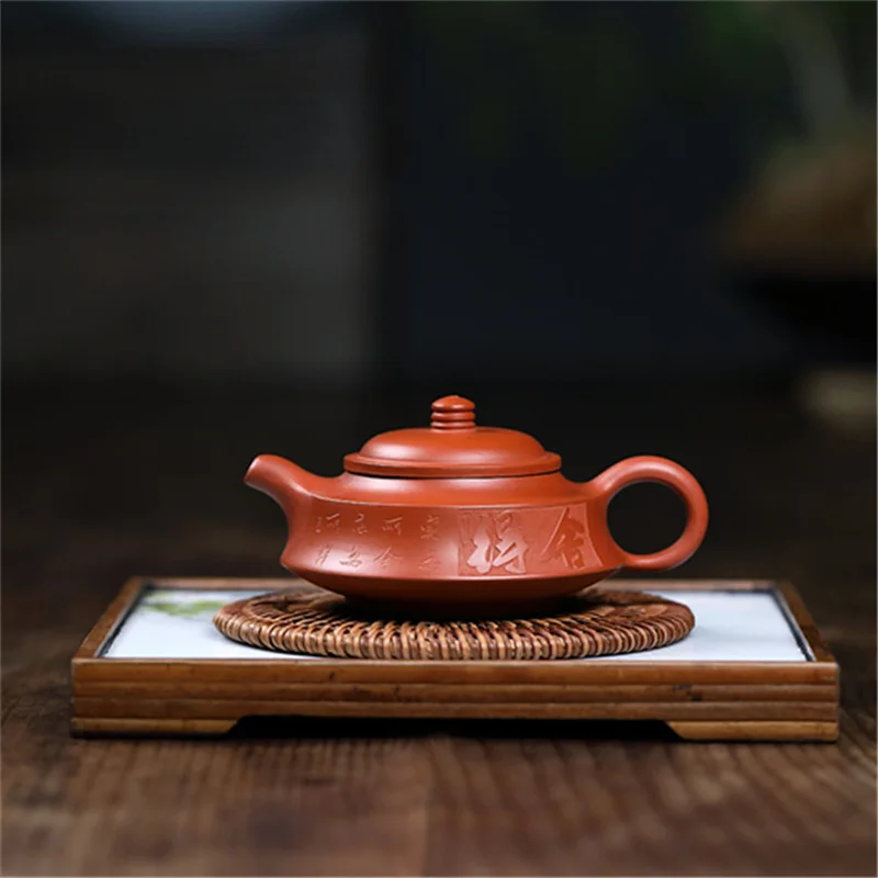 

Красивый фиолетовый глиняный чайный горшок Yixing, знаменитый ручной работы, сырая руда, Zhuni чайный набор, китайский чайный набор, стандартный ...