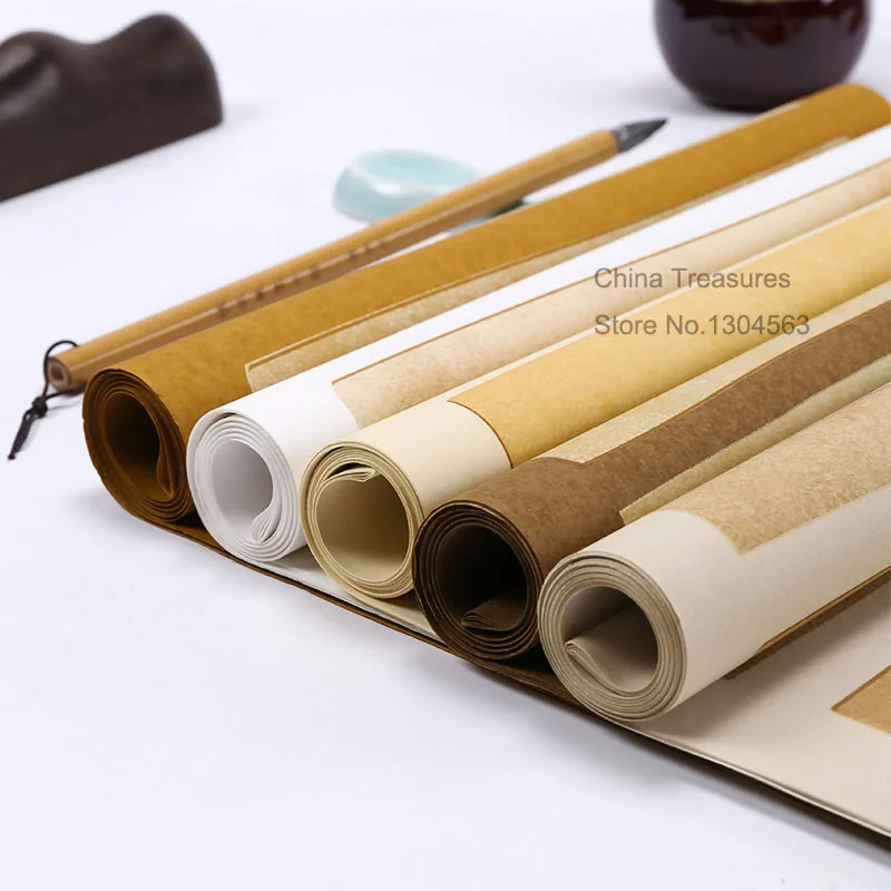 Najtaniej 10 Arkuszy Chiński Batik Papier Ryżowy Chiński Pędzel Pisanie Kaligrafii Papieru Xuan Zhi 34cm * 138cm