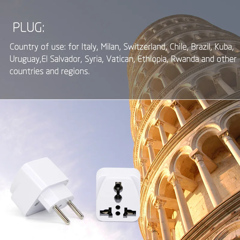 Переходник переменного тока с итальянской вилкой дорожное настенное зарядное