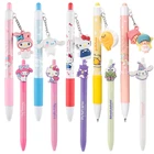 Sanrios подвесная ручка авторучка для подписи кавайная аниме мимелоди Коричный Hellokittys канцелярские принадлежности Пресс нейтральная авторучка подарки для детей