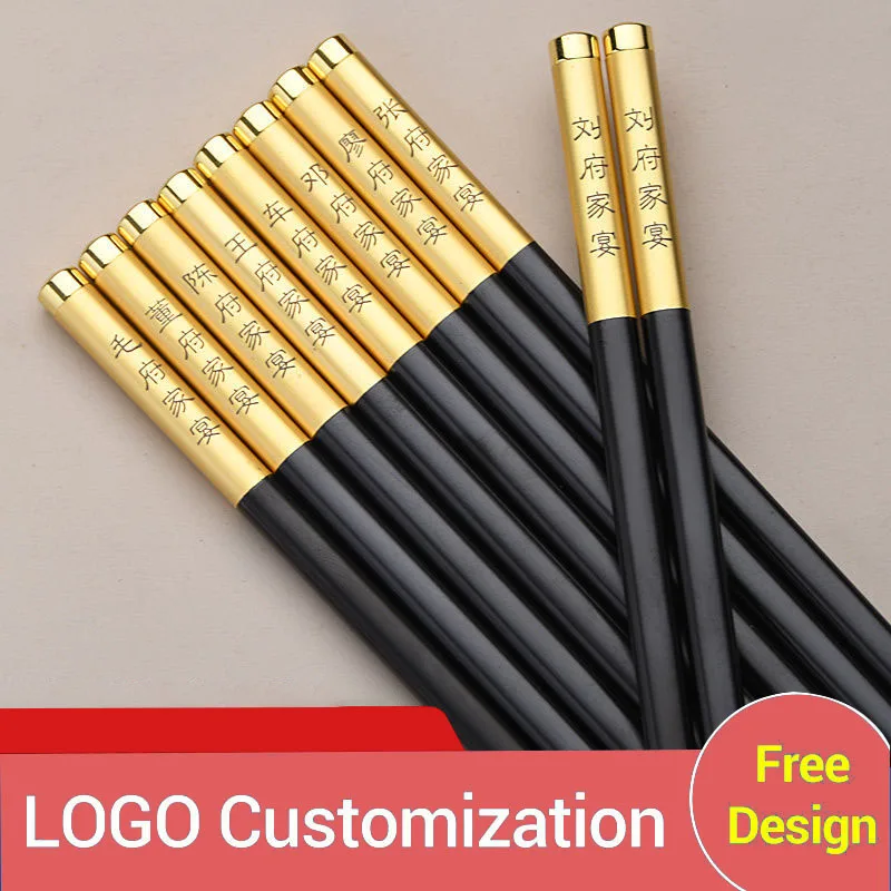 

Custom Chopsticks 10 Pairs High Temperature Resistant Non-slip Reusable Sushi Sticks chopsticks set