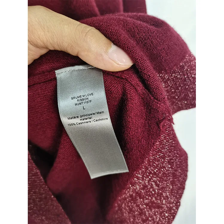 

Women Red Sweater O-neck 100% Cashmere Star Pattern Loose Jumpers New