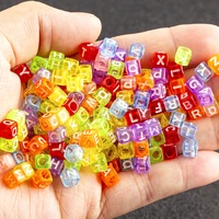 square mixed letter acrylic beads colorful alphabet cube loose spacer beads for jewelry making handmade diy bracelet necklace
