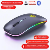 wireless mouse rgb bluetooth computer mouse gaming silent rechargeable ergonomic mause with led backlit usb mice for pc laptop
