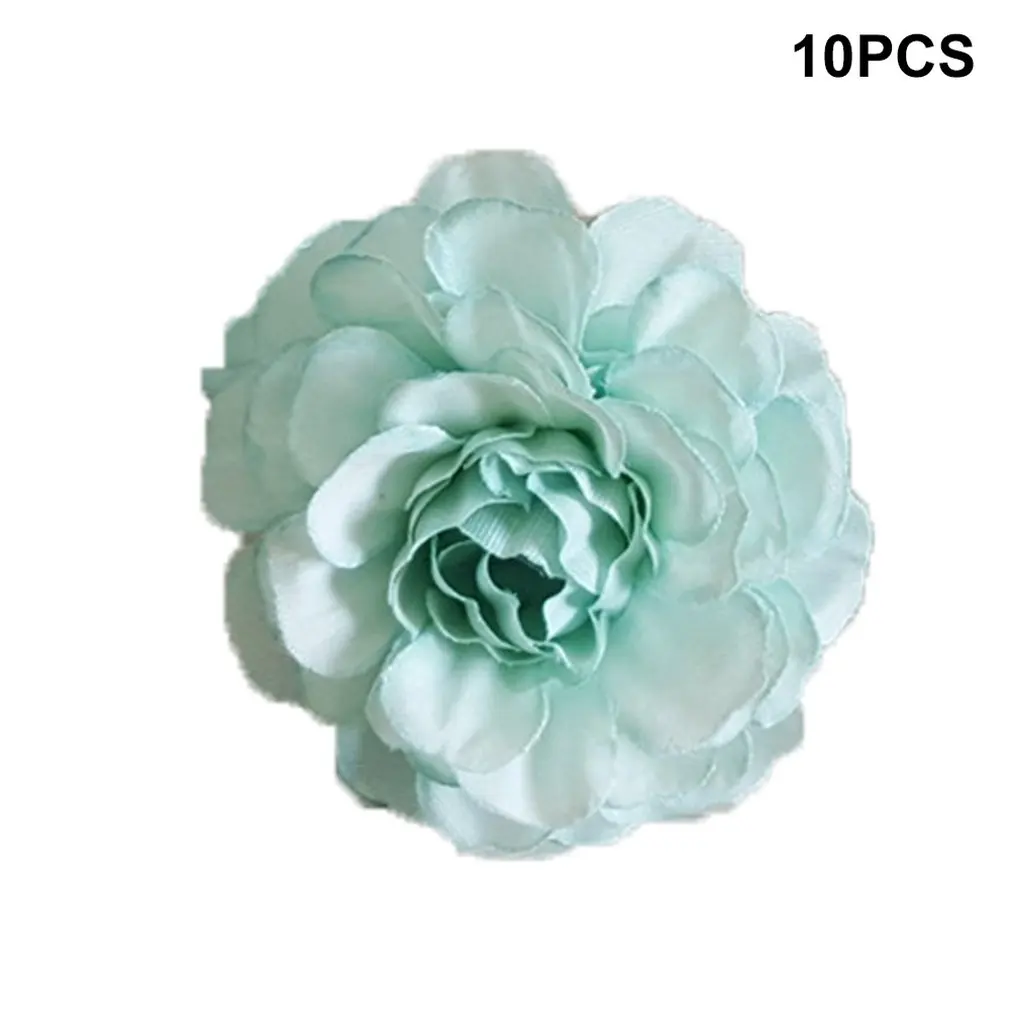 

10Pcs/set Artificial Silk Rose Flower Heads DIY Craft Wreath Gift Scrapbooking for Wedding Home Decoration Fake Flowers