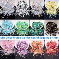 2500pcs mix sizes 2 4mm flake confetti flat round sequins paillettes glitters for diy nail artwedding craft sewing accessories
