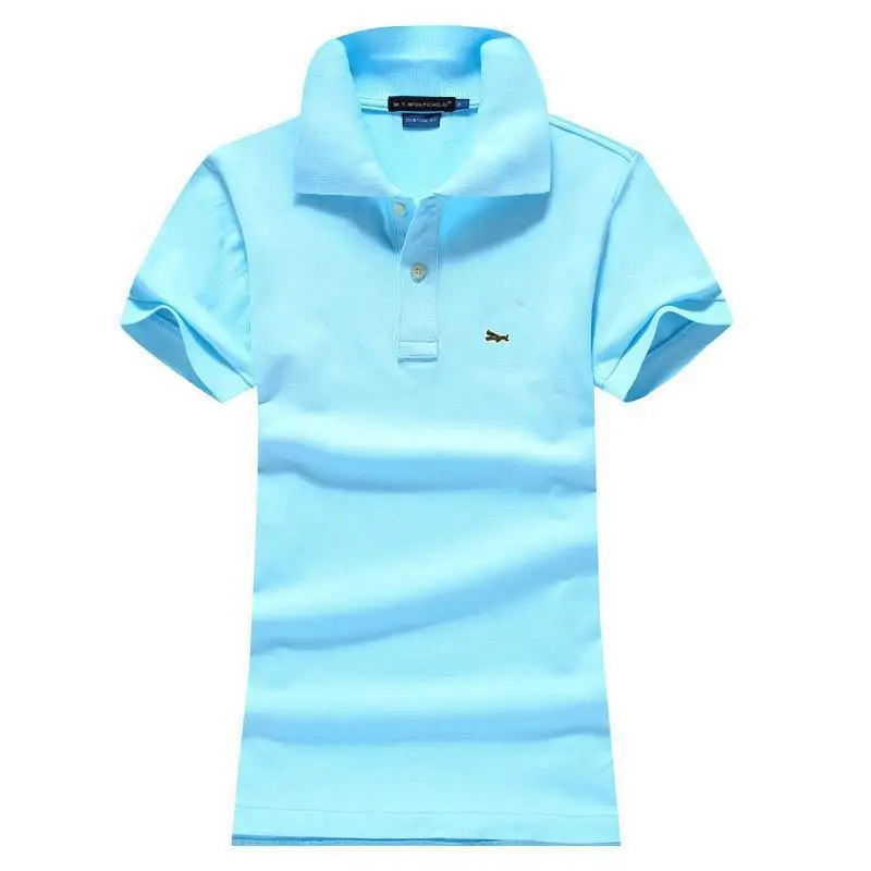 Высокое качество 2020 женские рубашки поло с коротким рукавом 100% хлопок Модная