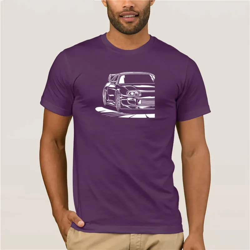 

Top Men's T-shirt Hot Sale Summer Japanese Car 2JZ GTE Outline High Quality 100% Cotton For Man Men's 2019 Fashion T-Shirt