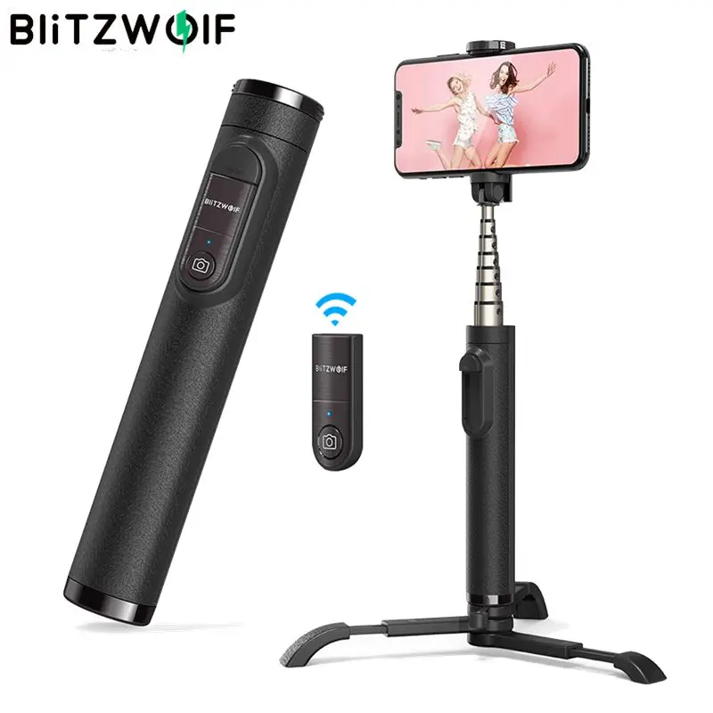 BlitzWolf BW-BS9 все в одном мини bluetooth селфи палка монопод Штатив интегрированные съемные штативы селфи палки для Iphone