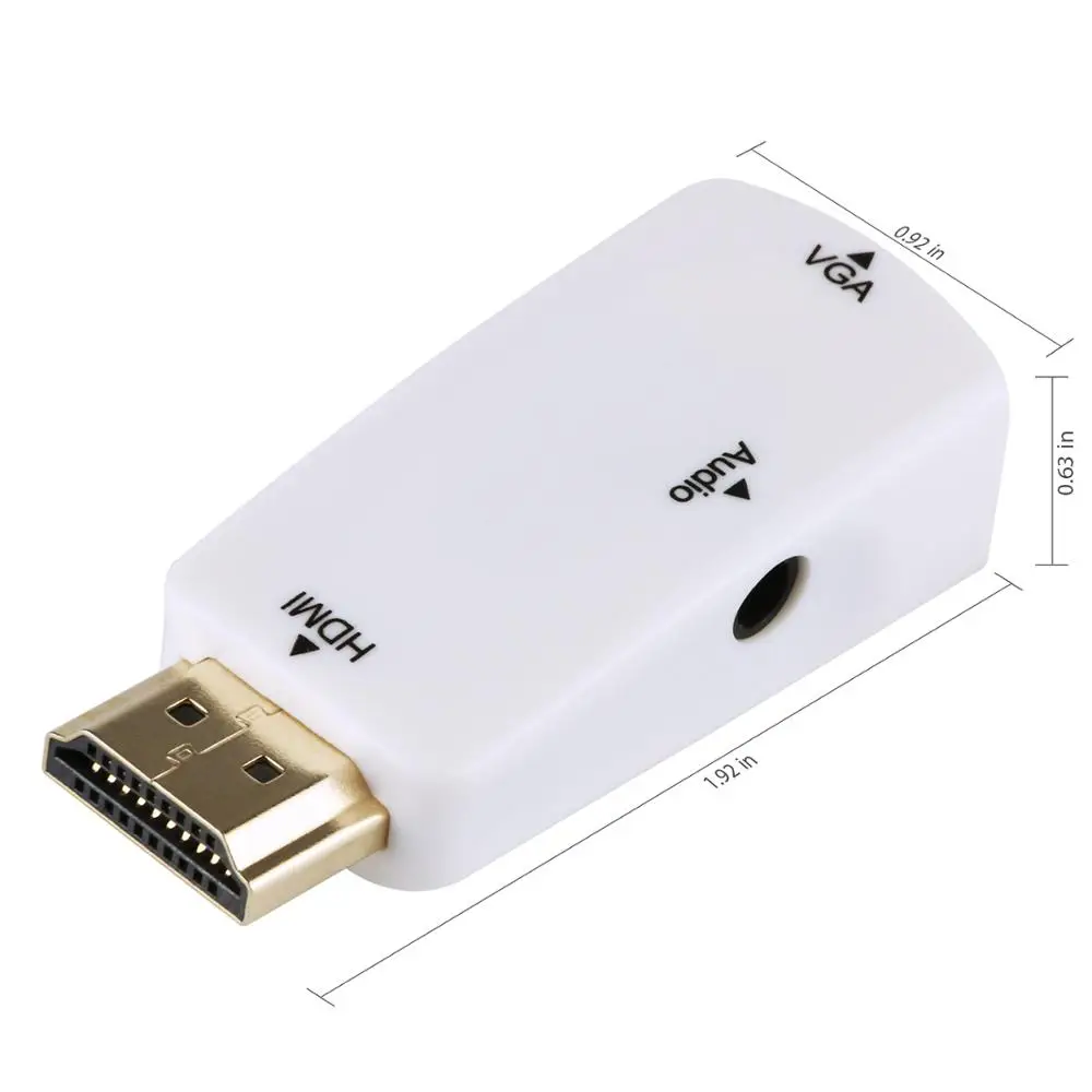 Адаптер AMKLE HDMI в VGA кабель-конвертер с Аудиоразъемом 3 5 мм кабель HD 1080P для X360 PS4 ПК