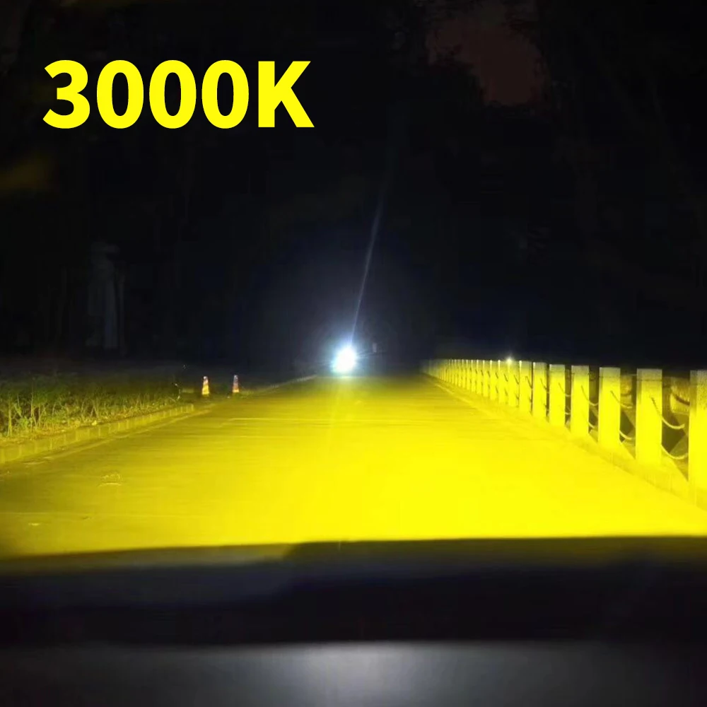HAOSJ фары противотуманные H3 светодиодный автомобильный Светильник 3000K светодиодный H11 туман светильник противотуманные фары 880 h27 12V 12000LM H1 светодиодный H7