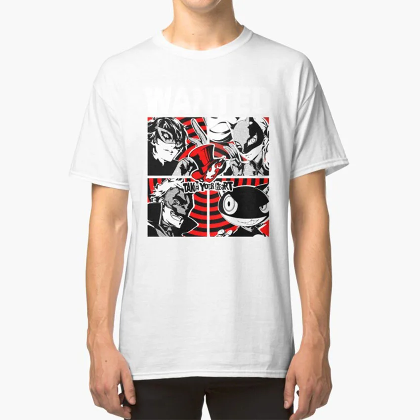 Самая популярная футболка с принтом фантомные воры сердец Persona 5 главный герой