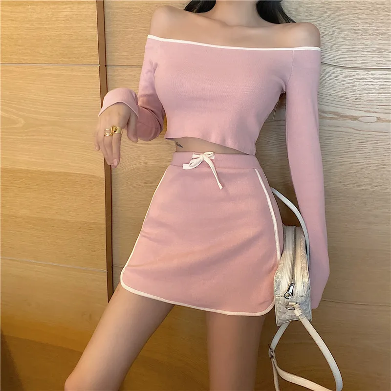 Корейский Летний Новый наряд сексуальный Короткий трикотажный пуловер с вырезом