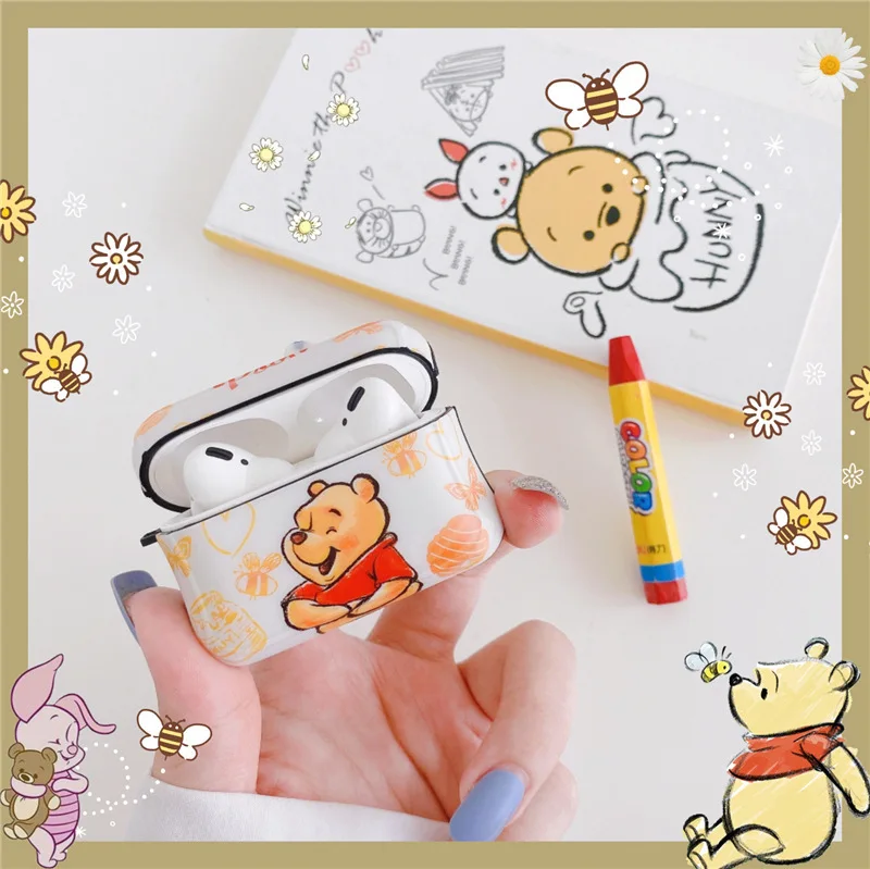 

Silicone cartoon cute bear Mickey small waist Apple AirPods pro Wireless earphone protective cover