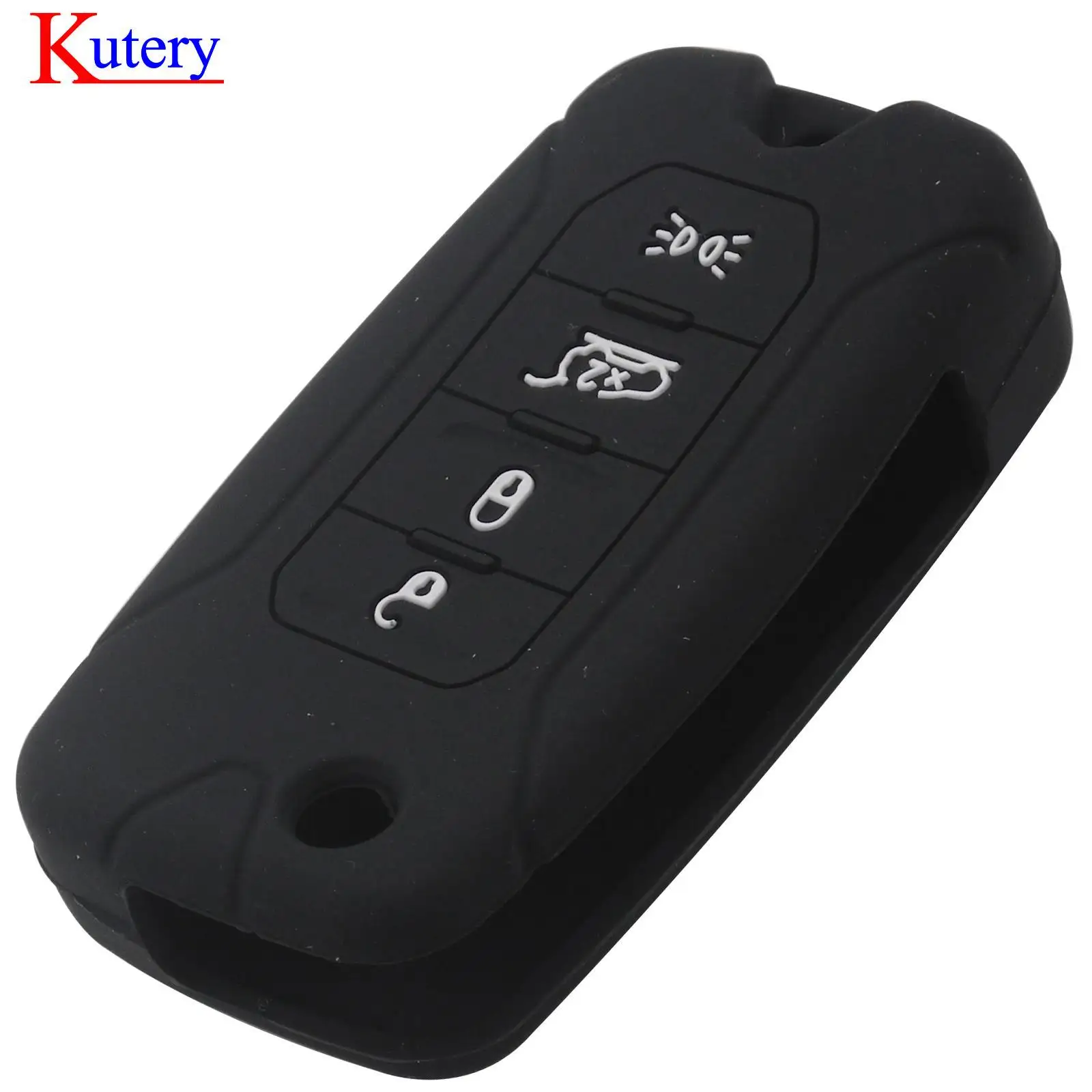 

Kutery 3 Buttons Color Rubber Silicone Smart Remote Car Key Case Cover For Jeep Renegade Hard Steel 2016 Replacement Protection