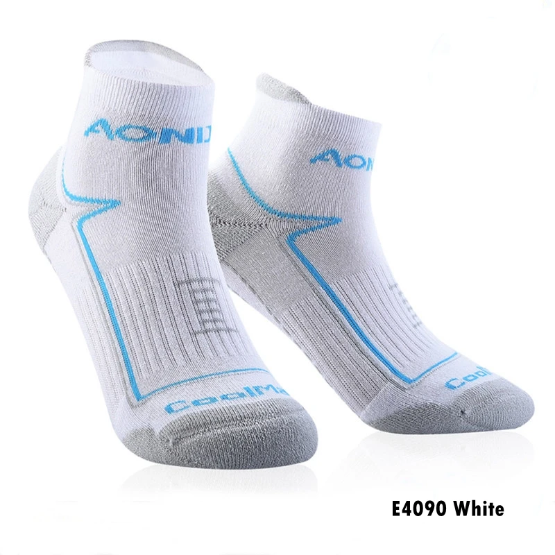 E4090 White AONIJIE для спорта на открытом воздухе, бега, спортивной производительности, вкладка, тренировочная подушка, Компрессионные носки, защита от пятки, для велоспорта, E4090 - Цвет: E4090 White
