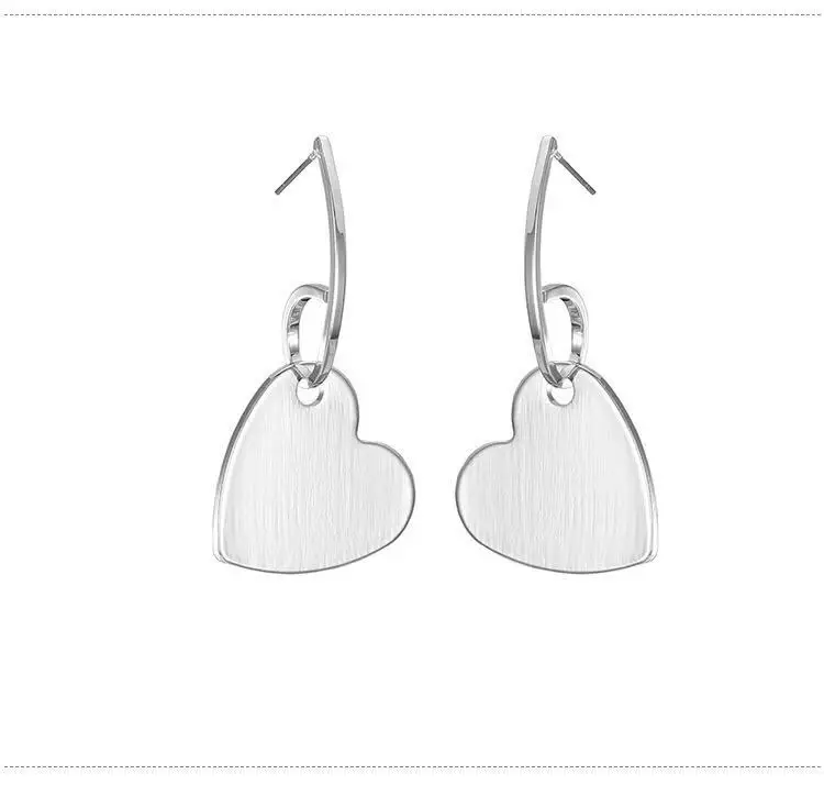 Персонализированные модные висячие серьги металлические сердце любовь и