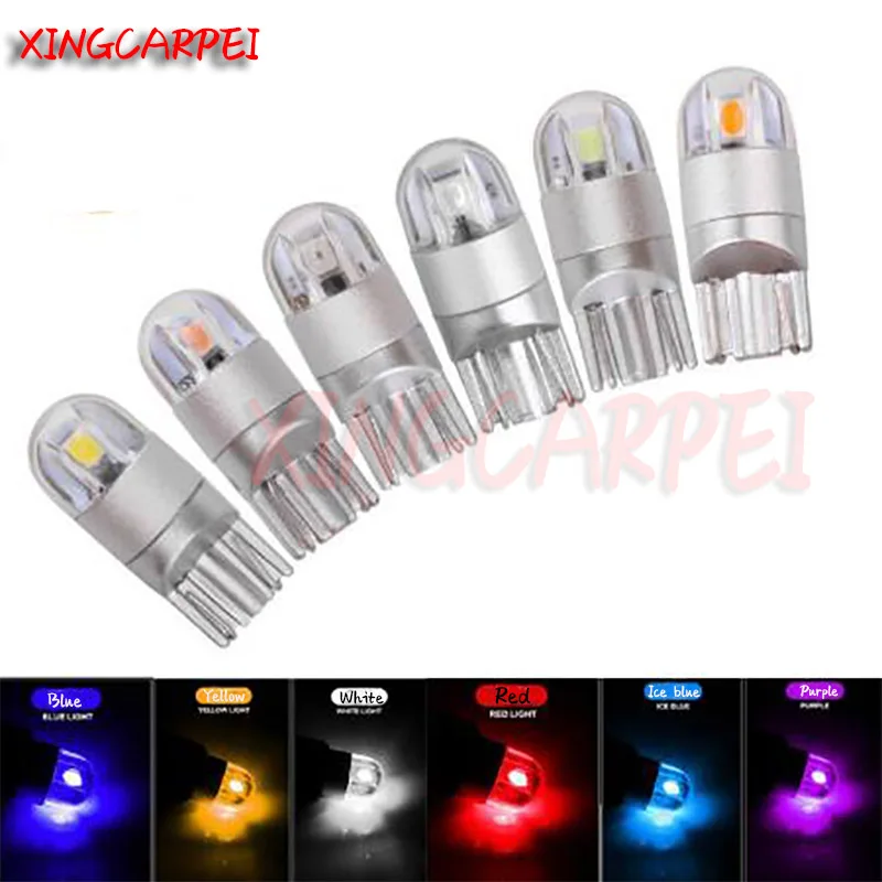 4 шт. W5W Автомобильная светодиодная лампа T10 3030 2SMD автомобисветильник 168 194 Для