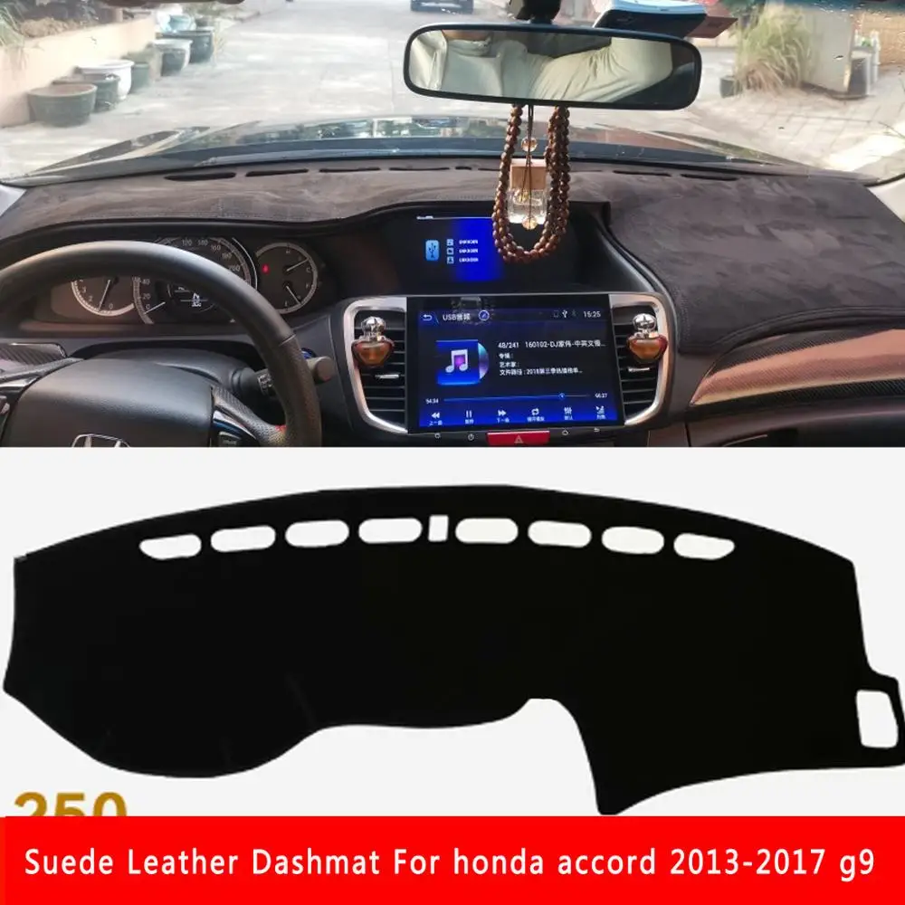 

For Honda accord 2013 2014 2015 2016 2017 G9 Suede Leather Dashmat Dashboard Cover Pad Dash Mat Carpet Car-styling