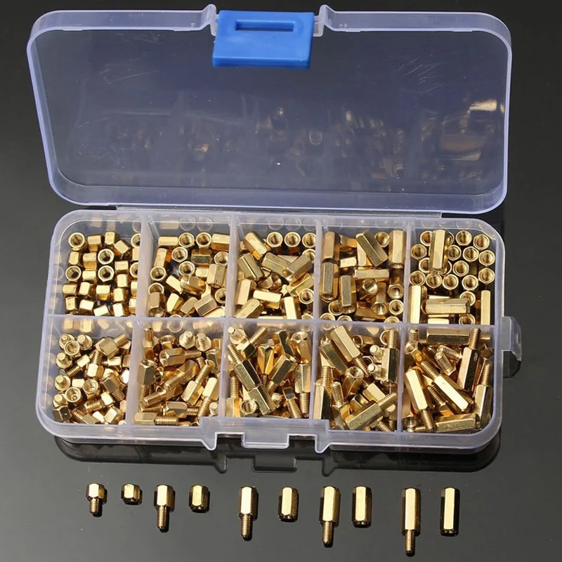300 шт M3 латунная стандартная опора для крепления винтовых гаек в