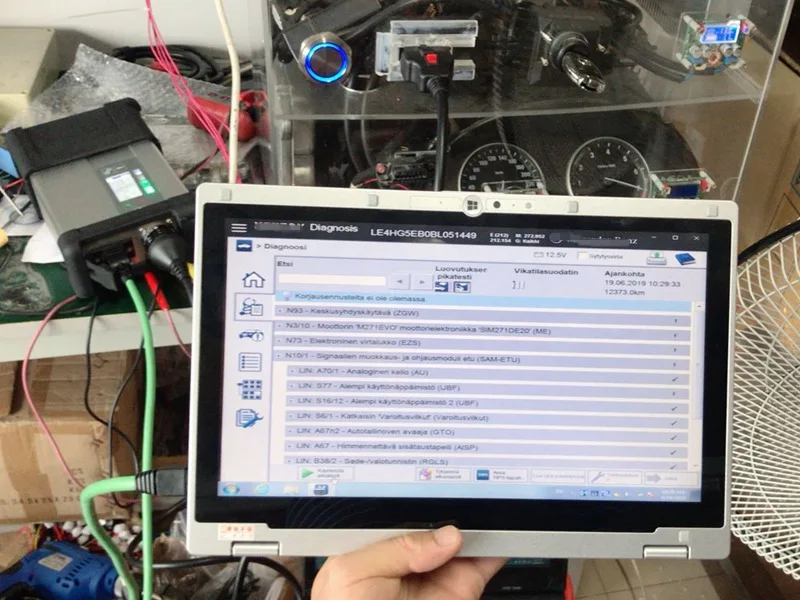 MB Star C5 SD Compact 5 с б/у планшет CF-AX2 i5 Mini SSD V12. программное обеспечение X DTS Vediamo HHT авто для Mercedes диагностический инструмент