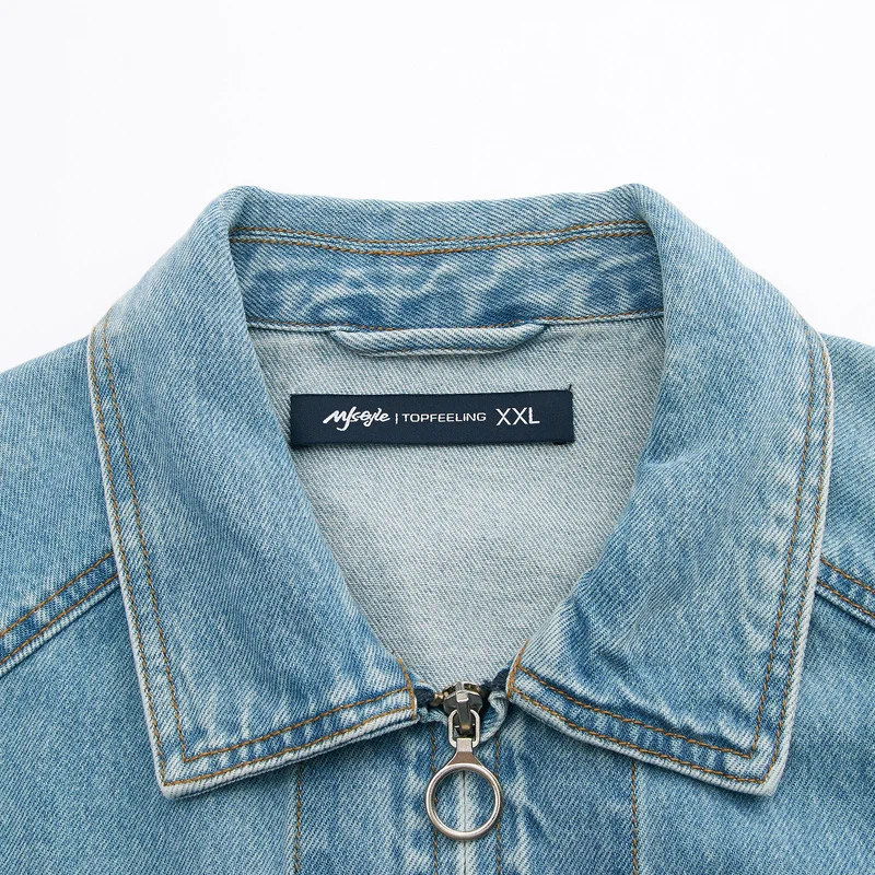 Мужская джинсовая куртка на молнии в стиле ретро | одежда