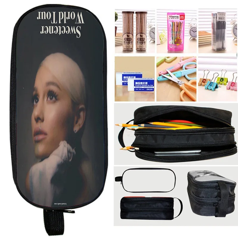 

Холщовый чехол для карандашей, с рисунком Арианы Гранде, для девочек