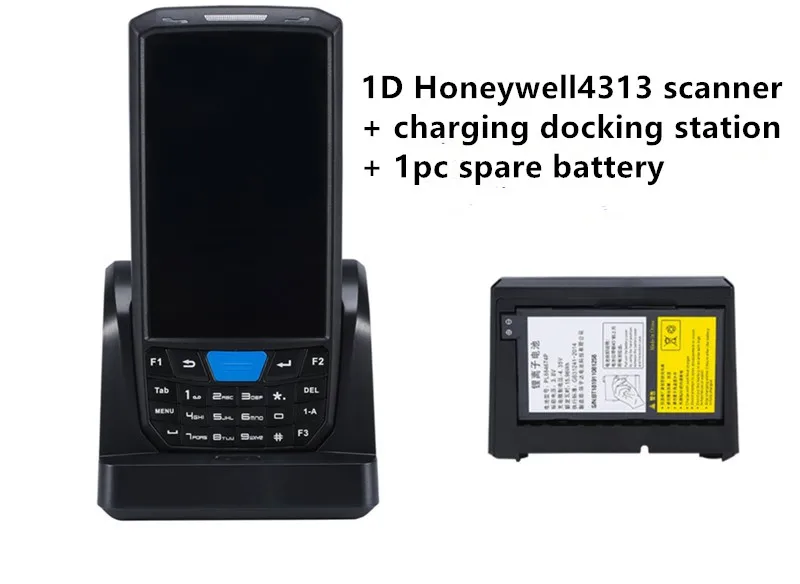Android 8,1 PDA сканер штрих-кода 1D 2D QR код Honeywell Newland сканер IP66 Wifi 4G 4,5 ''экран Клавиатура NFC PDA терминал данных - Цвет: 1D 4313 charger