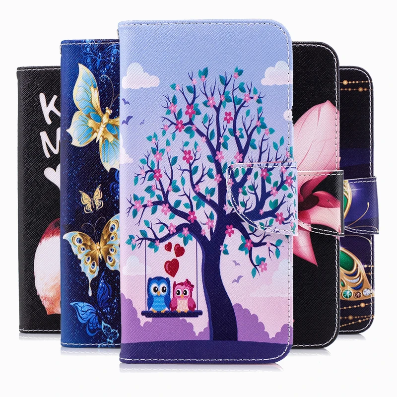 Чехол портмоне из искусственной кожи с бабочкой для Xiaomi Redmi Note 7 7A 6 6A Pro Y1 A2 Lite Xiomi MI