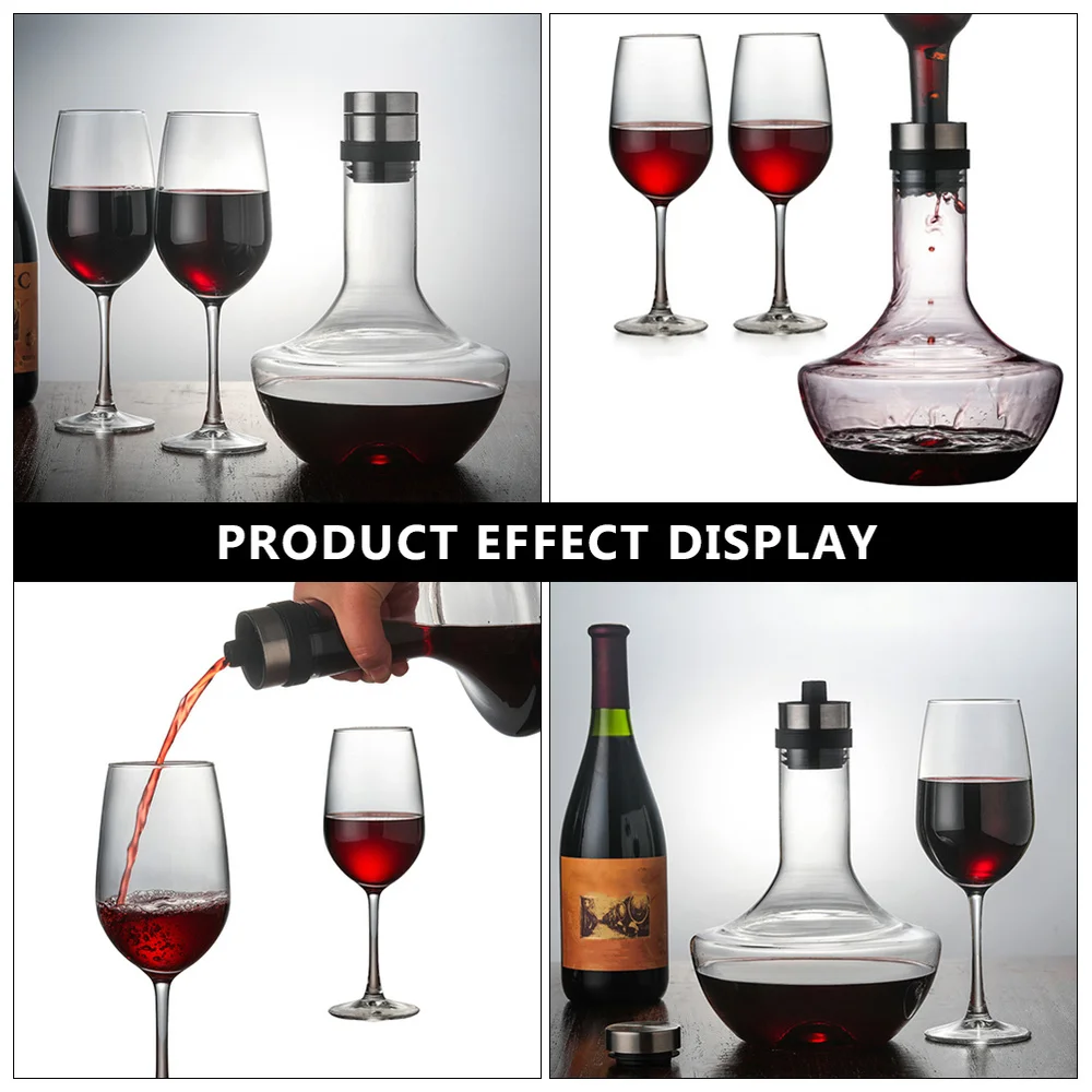 

1pc Glass Decanter Household Transparent Decanter Red Dispenser