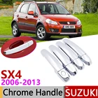Хромированная крышка дверной ручки для Suzuki SX4 Fiat Sedici Maruti 2006  2013, автомобильные аксессуары, наклейки, набор отделки 2007 2008 2009 2011