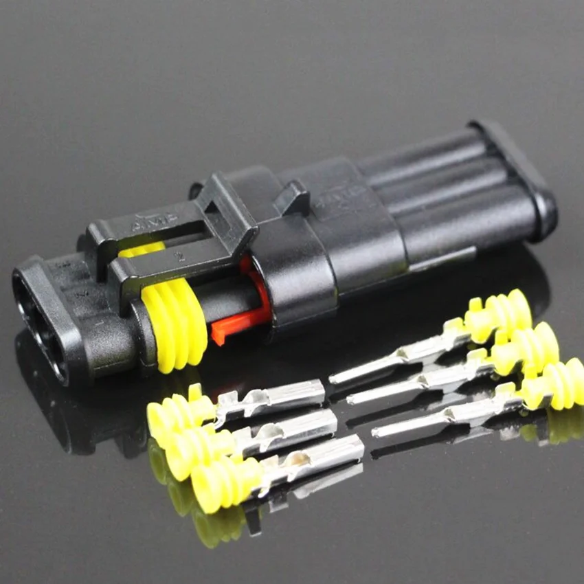 Водонепроницаемый Электрический коннектор Way AMP 2 комплекта контакта 1/2/3/4/5/6