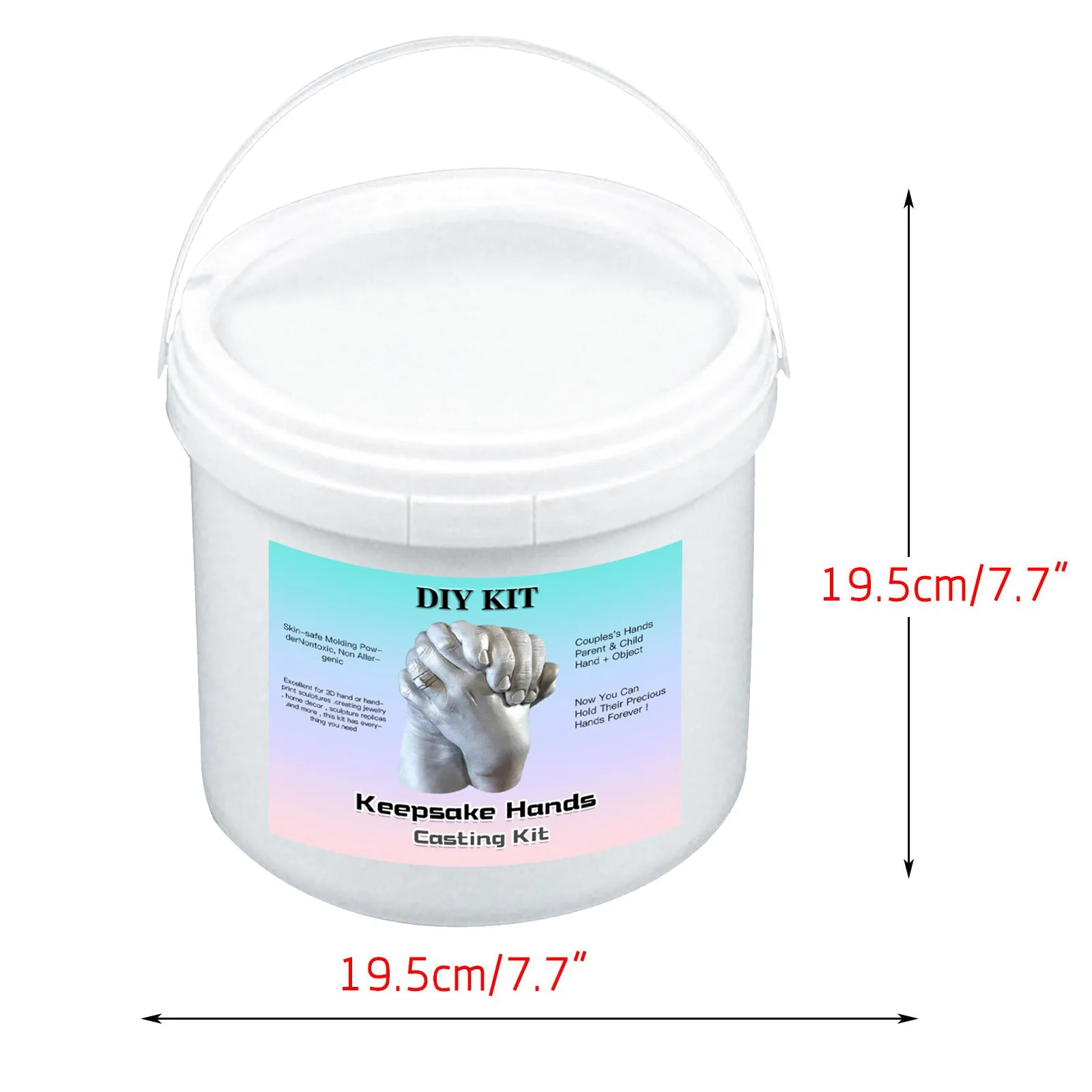 

3D Baby Hand Print Foot Keepsake Hands Casting Kit Large | DIY Plaster Statue Molding Kit Hand Holding manualidades craft