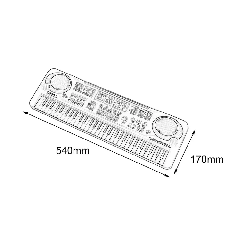 

61 Keys Electronic Music Keyboard Electric Organ With Microphone Children Musical Instrument Early Educational Tool For Kids