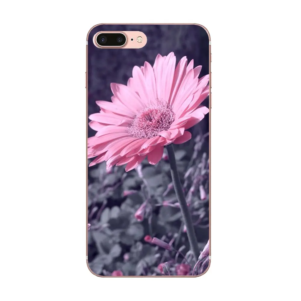 Gerbera Pink Flowers For Samsung Galaxy Note 5 8 9 S3 S4 S5 S6 S7 S8 S9 S10 5G mini Edge Plus Lite Soft TPU Non-slip | Мобильные