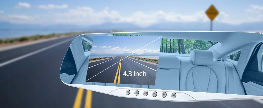 E-ACE A16 Автомобильный видеорегистратор зеркало заднего вида видеорегистратор 5 светодиодных ламп видеорегистратор с камерой заднего вида Две камеры регистратор видеорегистратор