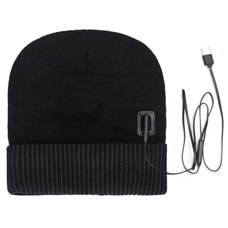 

Electric Heated Beanie Protection Warm Cap for Outdoor Skiing Hat Rechargeable 3 Temperature Control Intelligent Windproof Cold