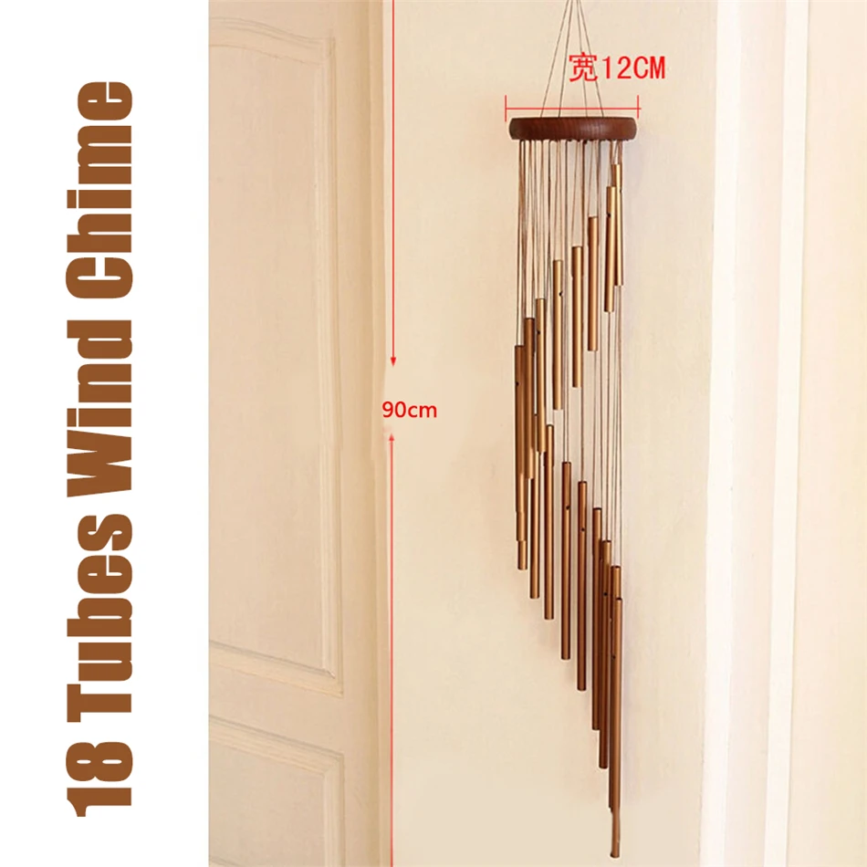VOGVIGO 18 трубки ветряной колокольчик с украшением в форме колокольчики гостиную и