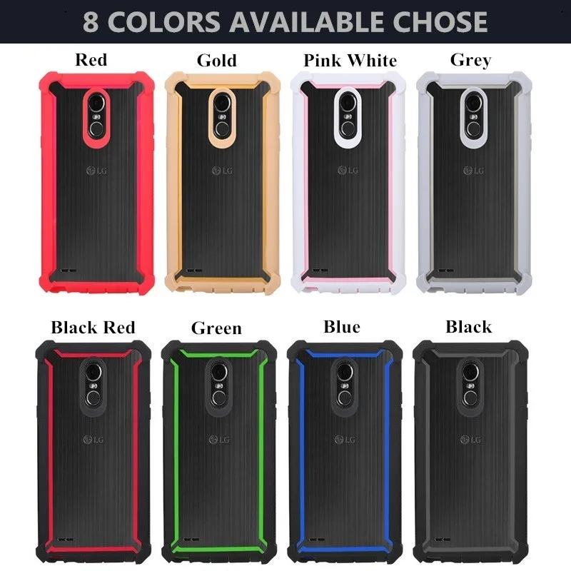 Full Body Protective DropProof Case for LG Stylo 5 4 Plus Aristo 2 3 G8 Thinq X210 LV3 K4 Shock Absorption Bumper Clear PC Cover | Мобильные
