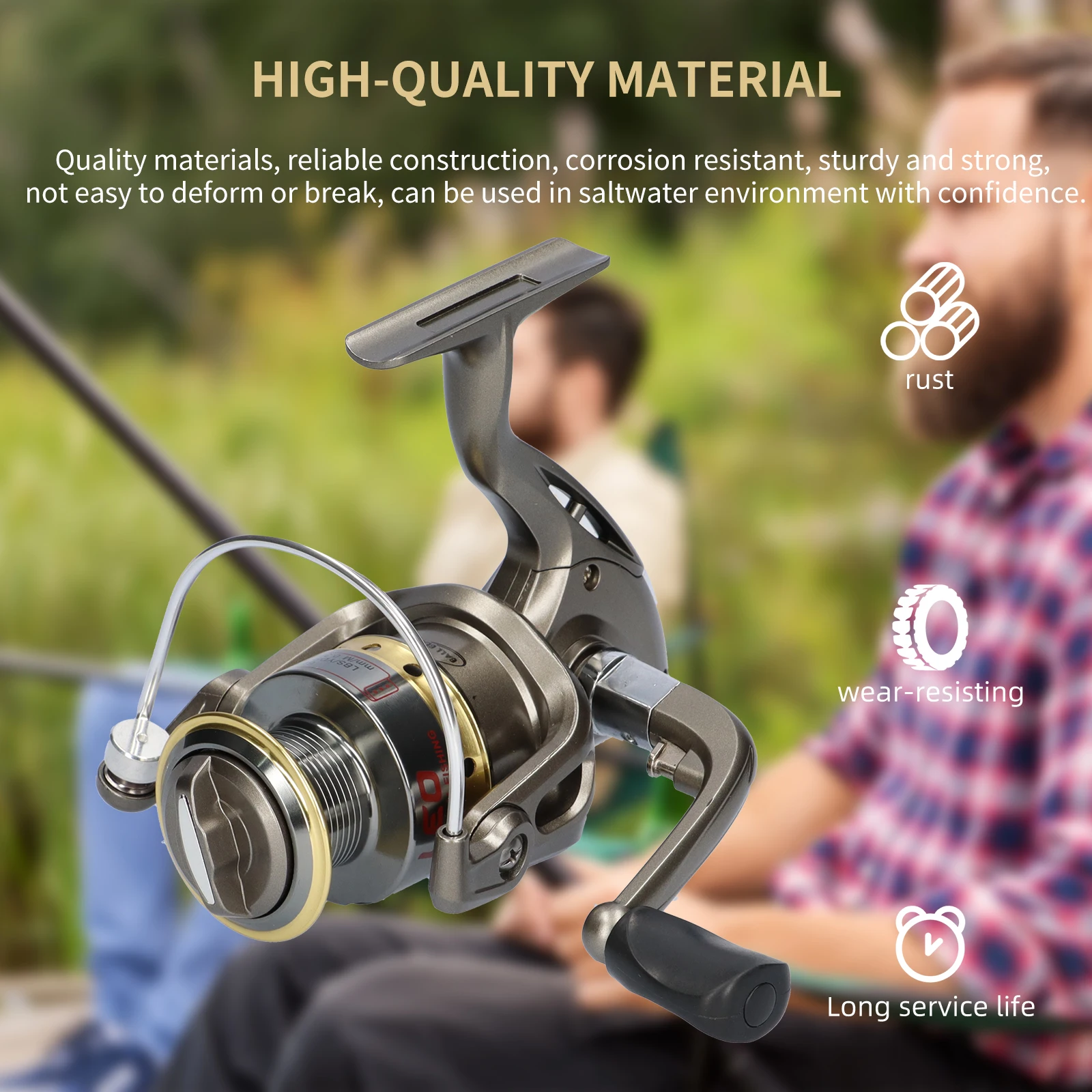 

Спиннинговая Рыболовная катушка с передаточным отношением 5,5: 1, легкая гладкая мощная катушка для морской, речной, озерной рыбалки