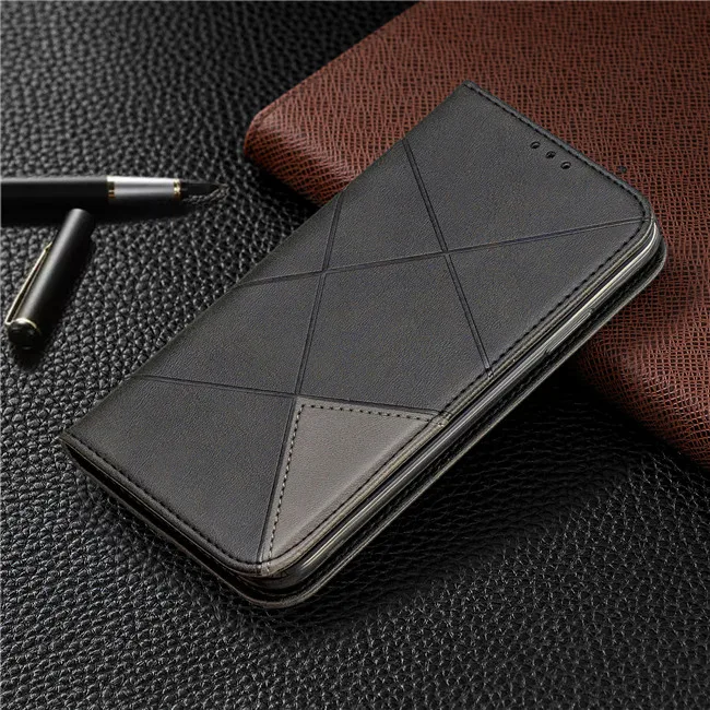 Черный Flip Case For Huawei Y5 Y6 Pro Y7 Prime Y9 Prime Honor 7A Pro 7C 8A 8S 9X 10i Lite PU Leather Wallet Cover Coque Case - Цвет: Черный