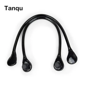 Короткая Длинная блестящая Лаковая ручка TANQU для Obag, Классическая мини ручка из искусственной кожи для O-Bag, женская сумка через плечо