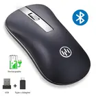 Беспроводная мышь, Bluetooth, компьютерная мышь, геймерская Бесшумная мышь, перезаряжаемые эргономичные мыши, Беспроводная USB-адаптер Type-C для ПК, ноутбука