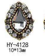 HY-4128 10pcs 10 шт./лот, древний сплав, дизайн ногтей, 3d, плоская задняя сторона, цветные бриллианты, жемчужные ювелирные изделия, стразы, украшения для ногтей - Цвет: HY-4128 10pcs