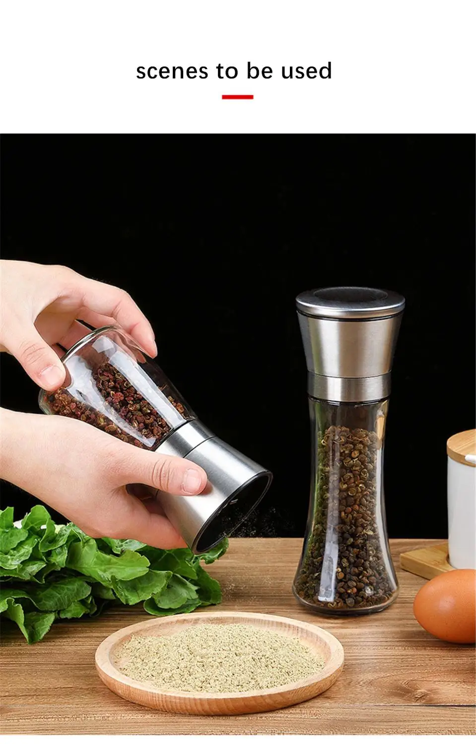 Ручная мельница для перца соли и многофункциональная бутылка приправ кухонные