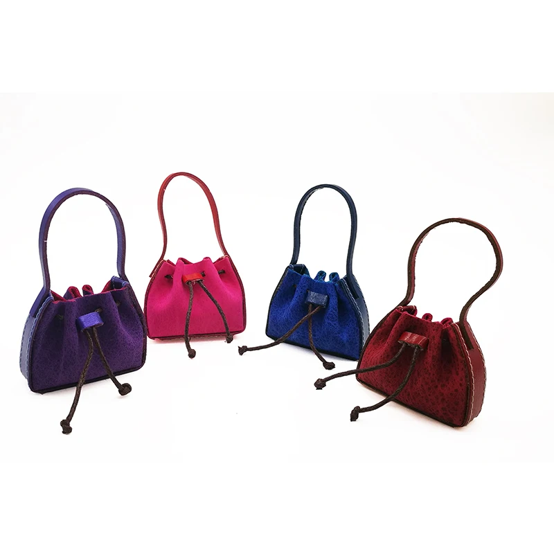 1:6 кукольный домик миниатюрная Кожаная Сумочка Кошелек Дамская сумка на плечо