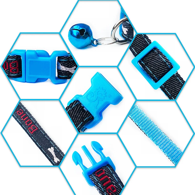 

Dog Collars Leash Control Handle Training Pet Cat Dog Collar Large Dogs Collar Adjustable Pet Neck Strap Simplicity Dog Bell